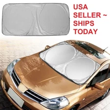 Foldable Jumbo Extra Large Sun Shade Truck Van Car Windshield Visor Block Cover