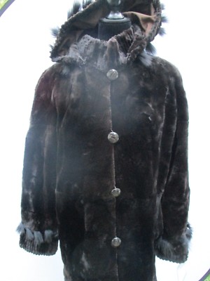 SHEARED MOCHA ROSE BEAVER  &  FOX FUR Stroller MED-LAR. SIZE XL