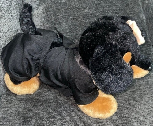 Build A Bear Promise Pets Dachshund Dog Brown Black 14" With Tuxedo suit - Picture 6 of 7