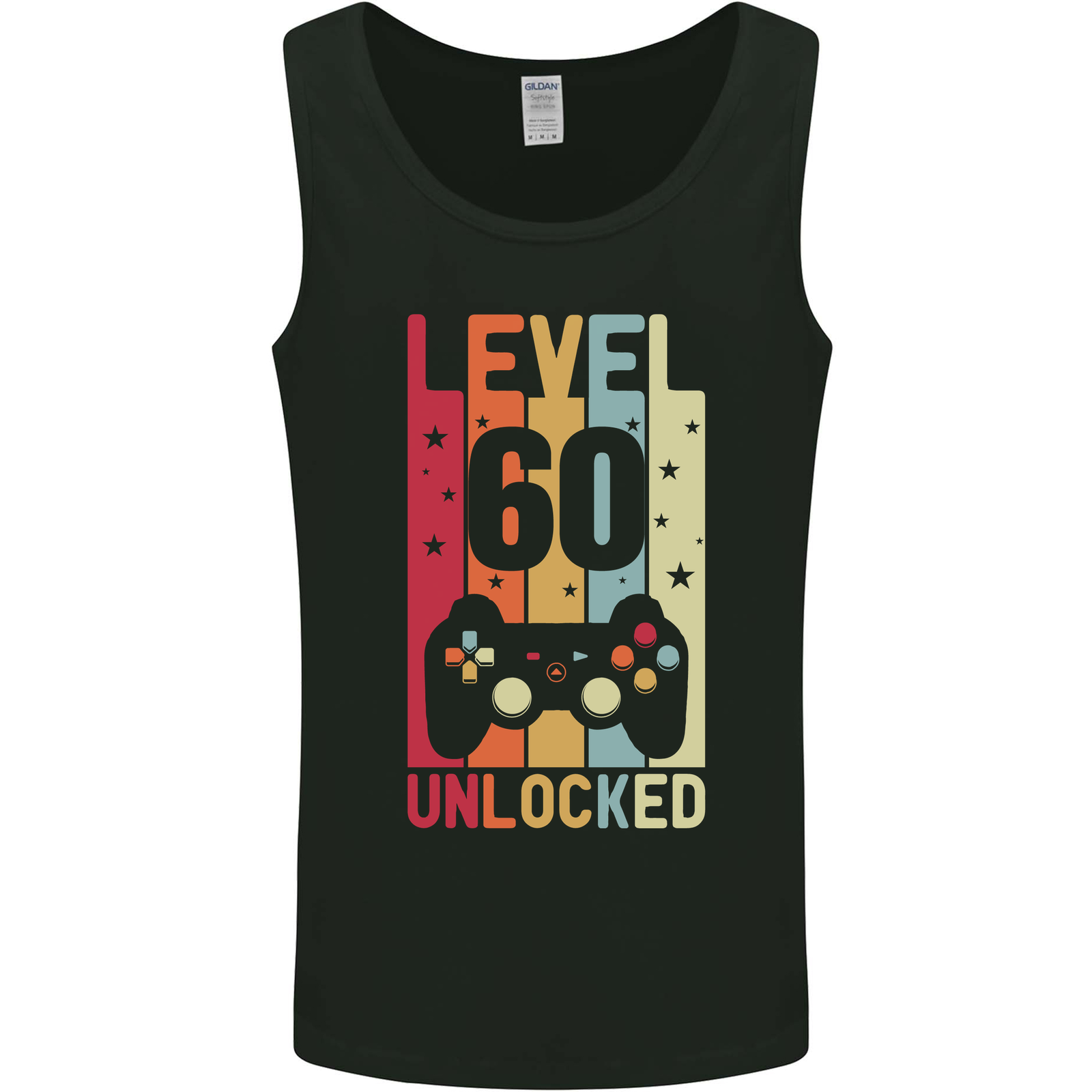 60th Birthday 60 Year Old Level Up Gaming Mens Vest Tank Top