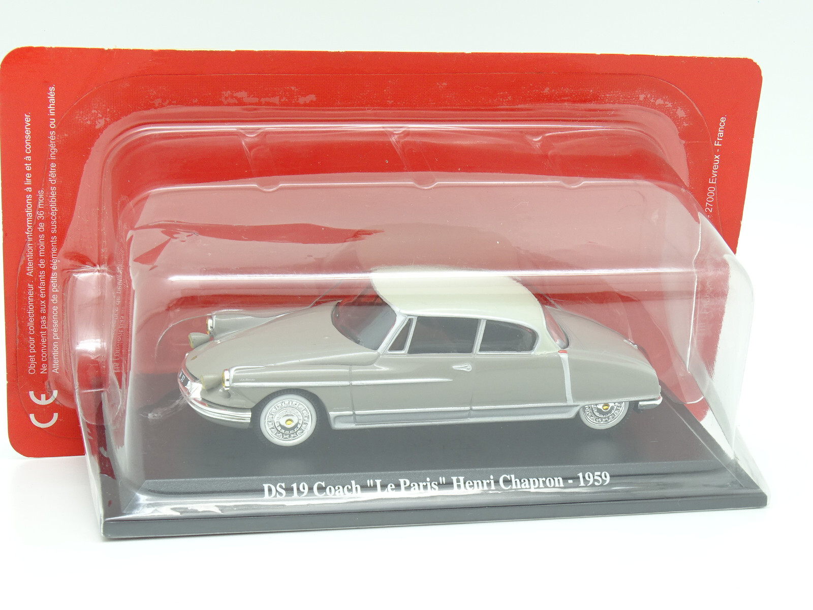 NOREV PLASTIQUE SB 1/43 - Citroen Traction 11A Découvrable Grise 1936 N