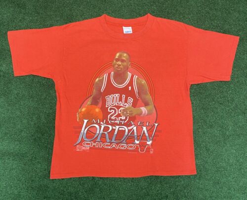 Vintage 90s Michael Jordan Chicago Bulls Red Salem Sportswear T-shirt Fits  Small