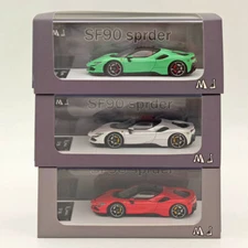 MJ 1/64 Ferrari SF90 Diecast Toys Car Models Miniature Hobby Collection Gifts