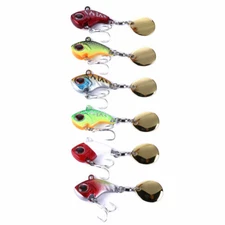 6PCS/Set 9-21g Metal VIB Spoon Spinnerbait 3D Eyes Ice Fishing Lures Bass Tackle