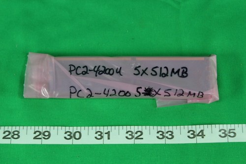 USED 5 X 512MB PC2-4200U DDR2, 2.5GB TOTAL ALL 1RX8, 3 INFINEON'S, 1 NANYA - Picture 7 of 7