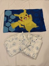 Pok mon Northwest Co Twin Sheet Set Polyester Fitted Flat Sheet Pillowcase