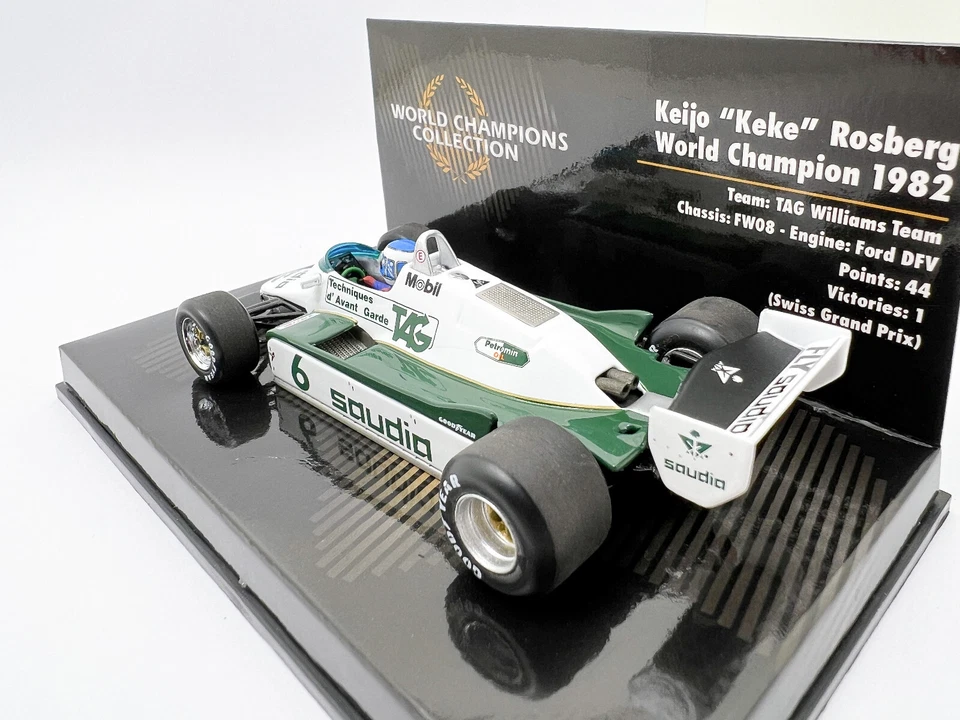 1982 Keke Rosberg Williams FW08 Minichamps 1.43 436820106 - Immagine 4 di 4