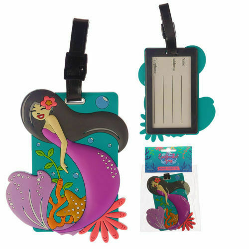 mermaid luggage tag