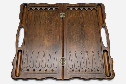 Wooden Backgammon Snowflake engraved - 23.6 inch - handmade - personalized - Picture 3 of 6