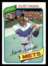 1980 Topps Elliott Maddox #707 - New York Mets