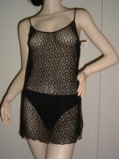 SOTTOVESTE EFFETTO RAGNATELA NERO FREDERICK'S TAGLIA XL SEXY LINGERIE INTIMO