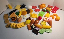 Lot Of 80 Pieces Of Vintage Kids Pretend Play Food Toy Food