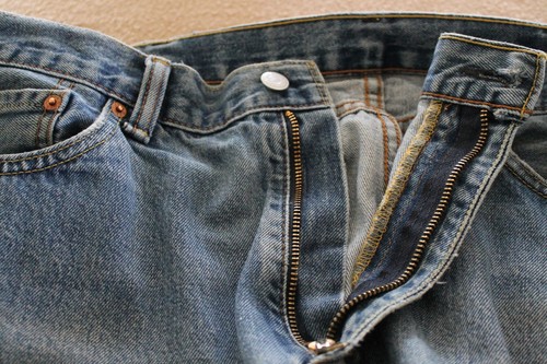 Men's Levi's 505 Thrashed, Torn, Stained 38 X 34 Regular with Straight Legs - Picture 11 of 14