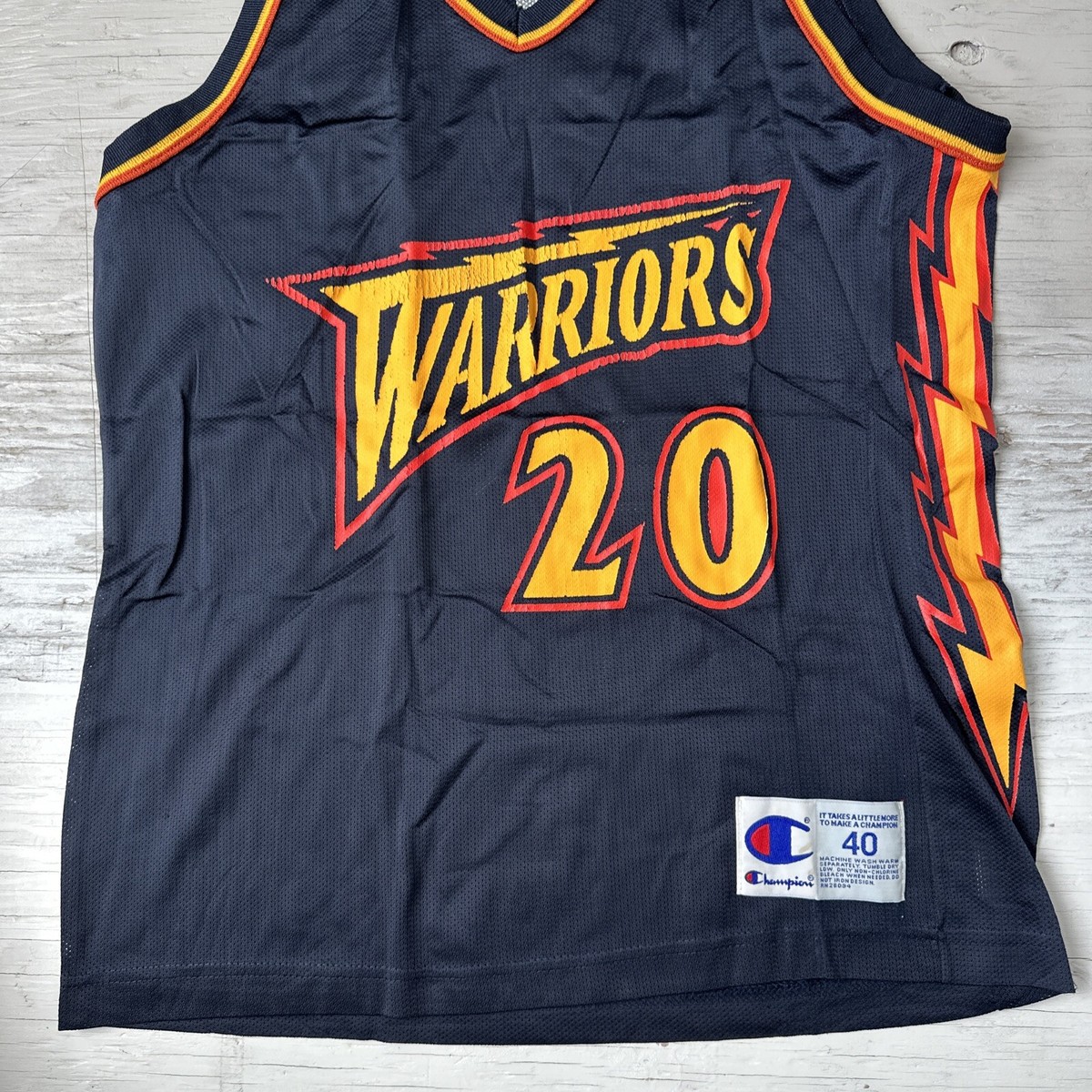 Vintage 00s champion Golden State Warriors Larry Hughes #20