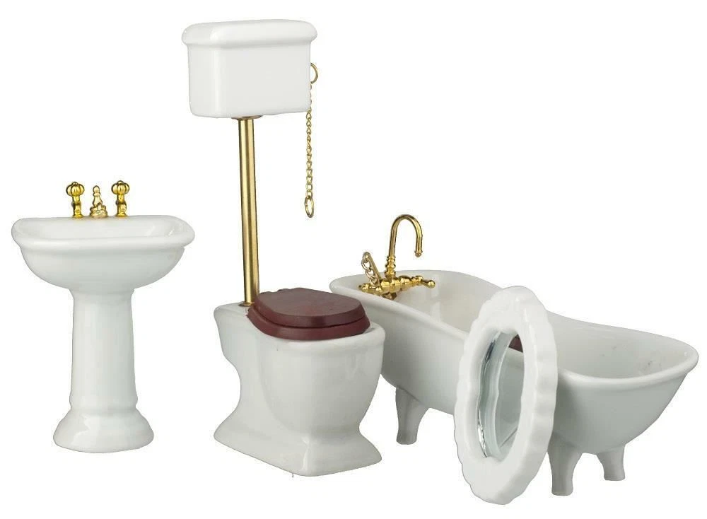 Miniature sale dollhouse bathroom