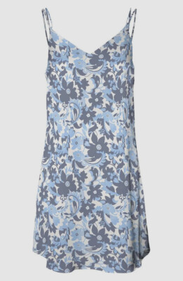 $49 Vero Moda Women's Blue Double Strapped Floral Shift Mini Dress Size US/EU M