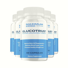 5-Pack Glucotrust - Glucotrust Blood Sugar Support Supplement - 300 Capsules