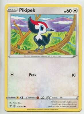 Pokemon TCG Sword & Shield Vivid Voltage Common Card #143 Pikipek