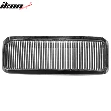 Fits 05-07 Ford F-250 Vertical Style Front Bumper Hood Upper Grille Chrome ABS
