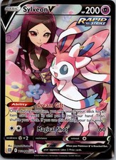 Sylveon V TG14/TG30 SWSH09: Brilliant Stars Trainer Gallery holo Ultra Rare NM