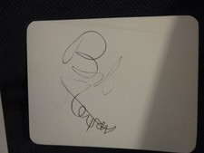 Tarjeta firmada a mano Troubadour Club Avon Touring Theatre Company escritor BOB STEWART
