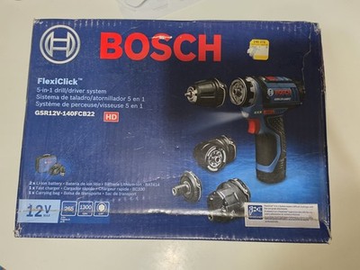 Bosch GSR12V-140FCB22 12v Max FlexiClick 5-in-1 Drill/Driver System