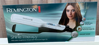 Remington Shine Therapy Wide Plate Hair Straightener S8550 - White -