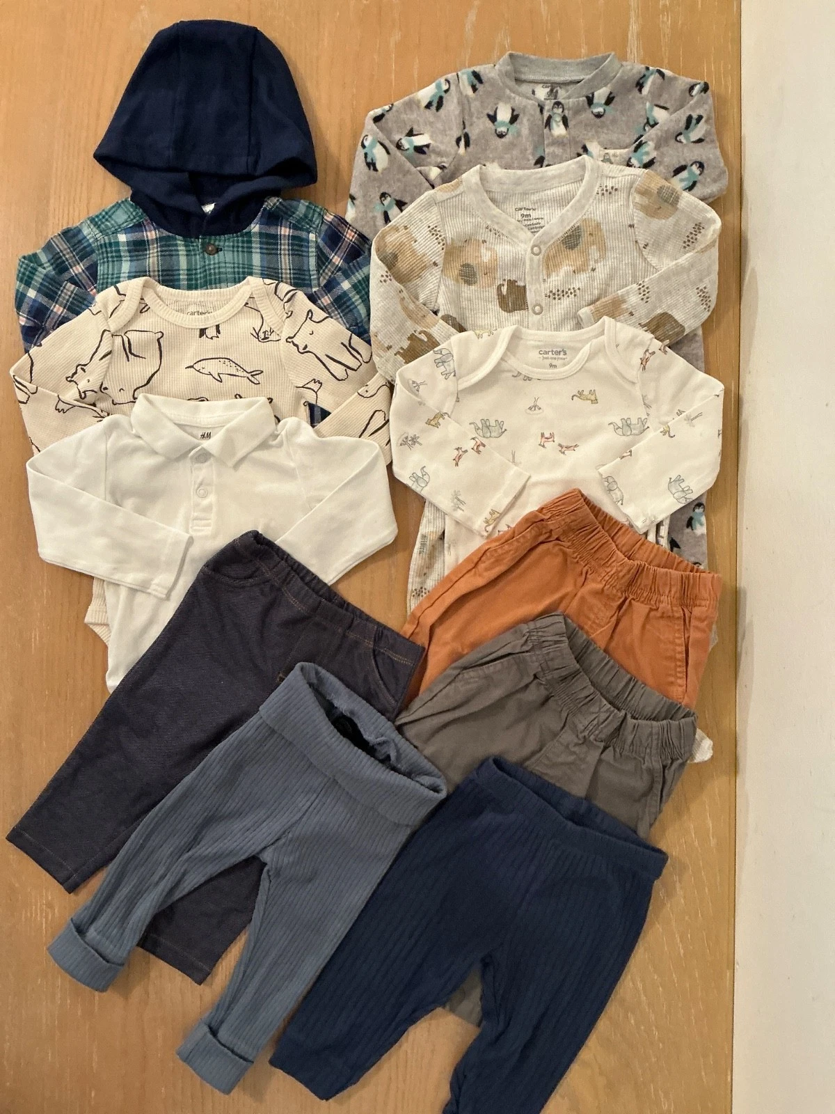 Carter's, H&M, Others Infant Boys Winter Clothing Lot of 11 Size 9 Months