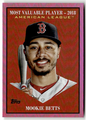 2025 Topps MLB No. MV-11 Mookie Betts Most Valuable Player MVP Pink Holo