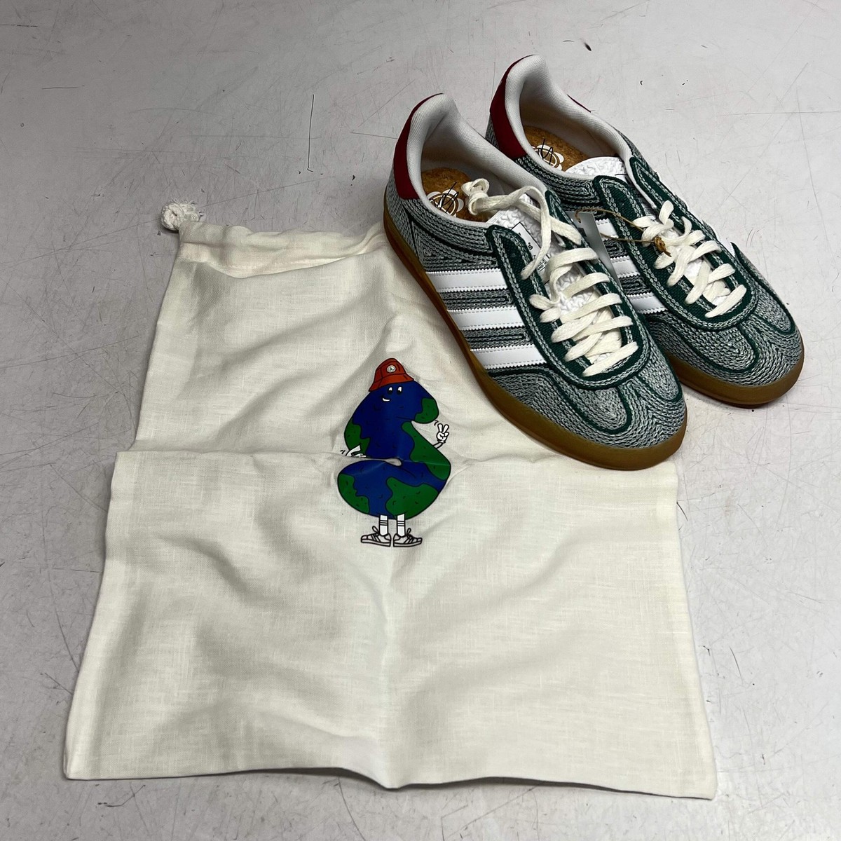 ADIDAS Originals Gazelle Indoor Sneakers W/ Bag Men's Sz 9 Dark