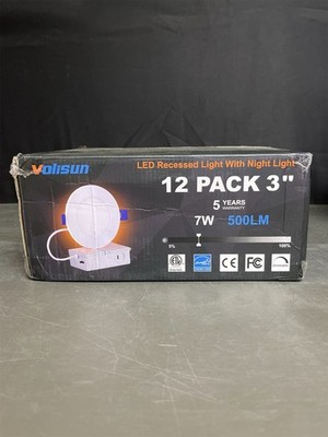 VOLISUN 12 Pack 3 inch Recessed Lighting, 5CCT LED Recessed Light with Junction