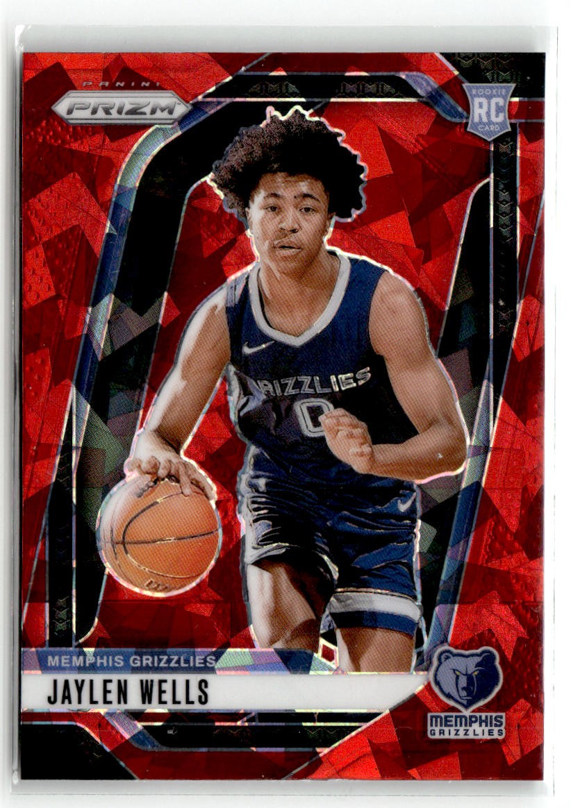 2024-25 Panini Prizm #239 Jaylen Wells Prizms Red Ice