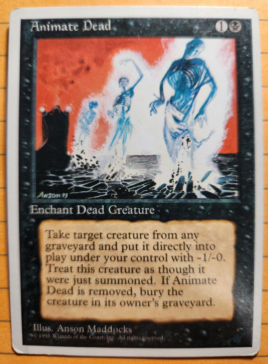 MTG - 1995 - 4th Edition - Animate Dead - Very lightly played