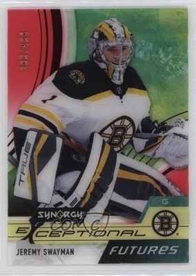 2021 Synergy Exceptional Futures Red /499 Jeremy Swayman #EF-JS Rookie RC 13c1