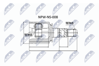 NTY Gelenksatz, Antriebswelle NPW-NS-008 FüR Infiniti Passend FüR Nissan