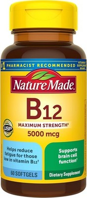 Nature Made Maximum Strength Vitamin B12 5000 Mcg, Energy Metabolism Support