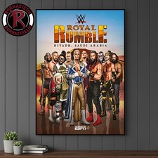 NEW WWE The Road To Wrestlemania Royal Rumble Riyadh Saudi Arabia Poster