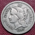 1880-P Three Cent Nickel — photo from another recent sale
