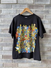 Vintage 2007 The Simpsons Full Cast Characters Shirt Large Faded Y2K Tv Promo