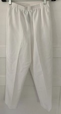 Alfred Dunner 10P White Pants Elastic Waist With Pockets