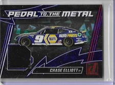 2025 Donruss NASCAR Chase Elliott Pedal to the Metal Blue Cracked Metal