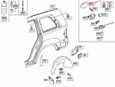 MERCEDES-BENZ GL X164 Tankklappe hinten A1647570106 NEU ORIGINAL