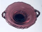 VTG Cambridge Amethyst Art Deco Depression Glass Candy Bowl w/Handles