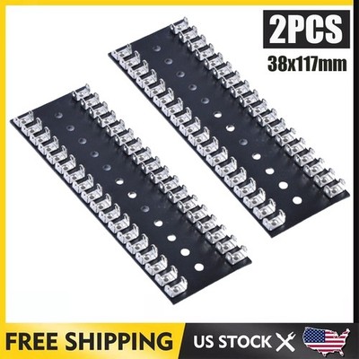 2PC 38x117mm Terminal Turret Tag 36Lug Board Strip Guitar Tube Amp Audio US