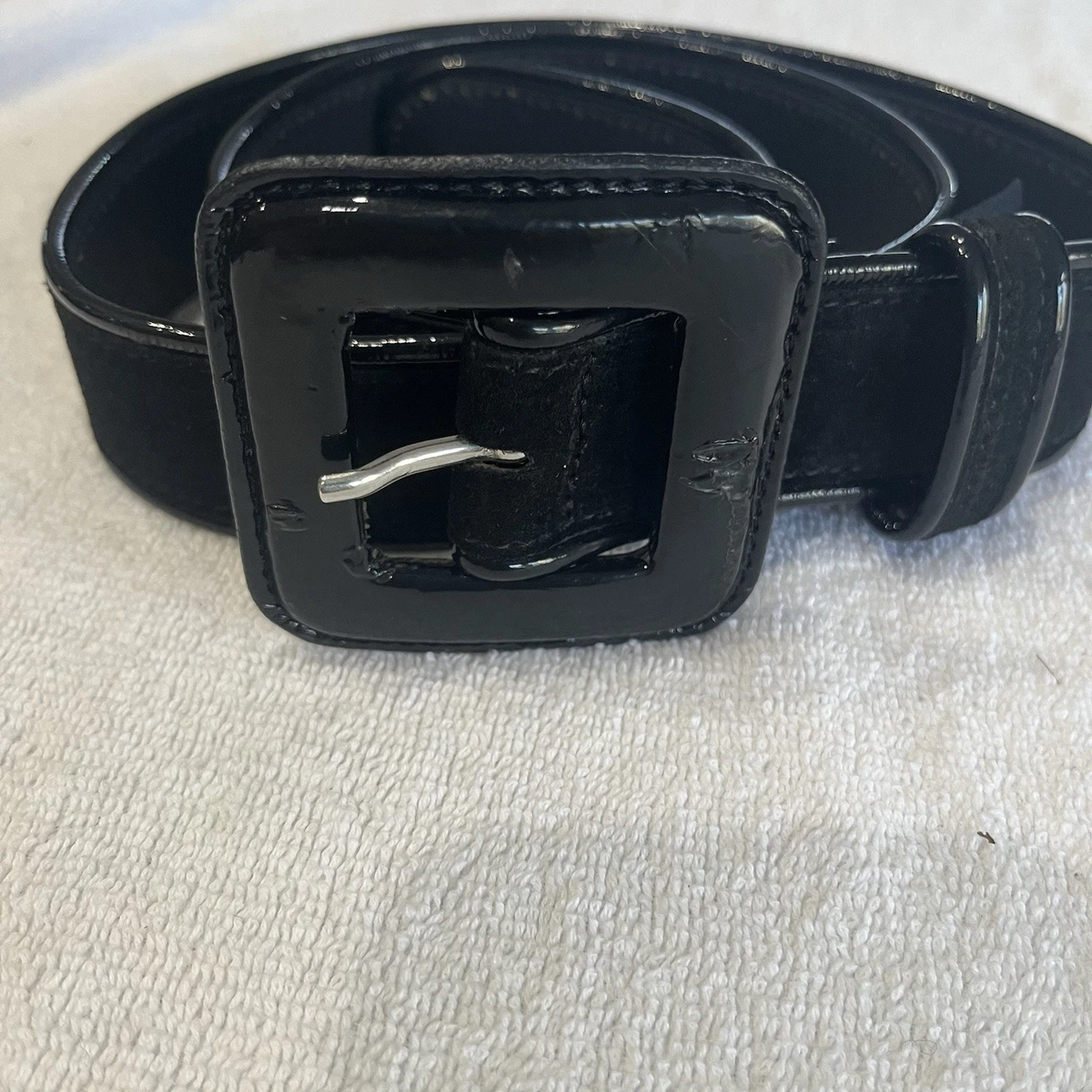 Banana Republic wide suede & patent leather belt Suede Belts | Banana Republic Factory main image 2
