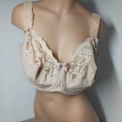 Prima Donna Madison Side Support Wire Bra Unpadded Cafe Latte 44 F Lace Bows