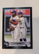 2022 Topps Mini Update Checklist Vladimir Guerrero Jr. Bo Bichette #381 Black...