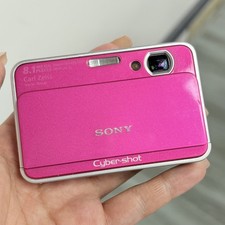 Green SONY Cyber-shot DSC-T2 8.1MP Vintage Digital Camera English Tested