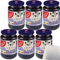 Gut&GüNstig Hojiblanca Oliven GeschwäRzt Entsteint 6Er Pack 6X340G Glas Usy