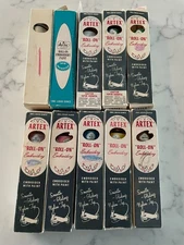 Lot 10 Artex Cameo Roll On Vtg Fabric Paint Liquid Embroidery Tole Tubes & Boxes